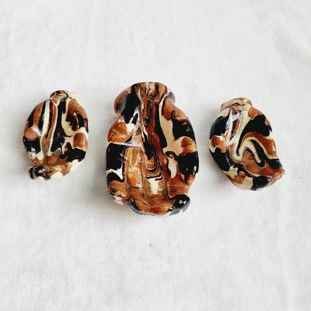 3 ceramic hands ornaments